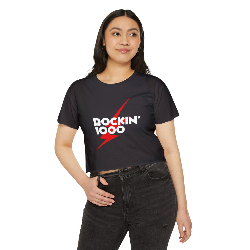 Red Lightning Logo Crop Top (Women)