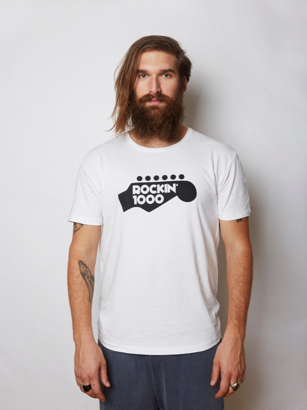 Rockin'1000 Logo White T-Shirt Man