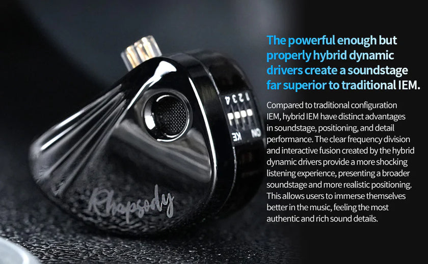 CCA Rhapsody 2DD+4BA Hybrid IEM