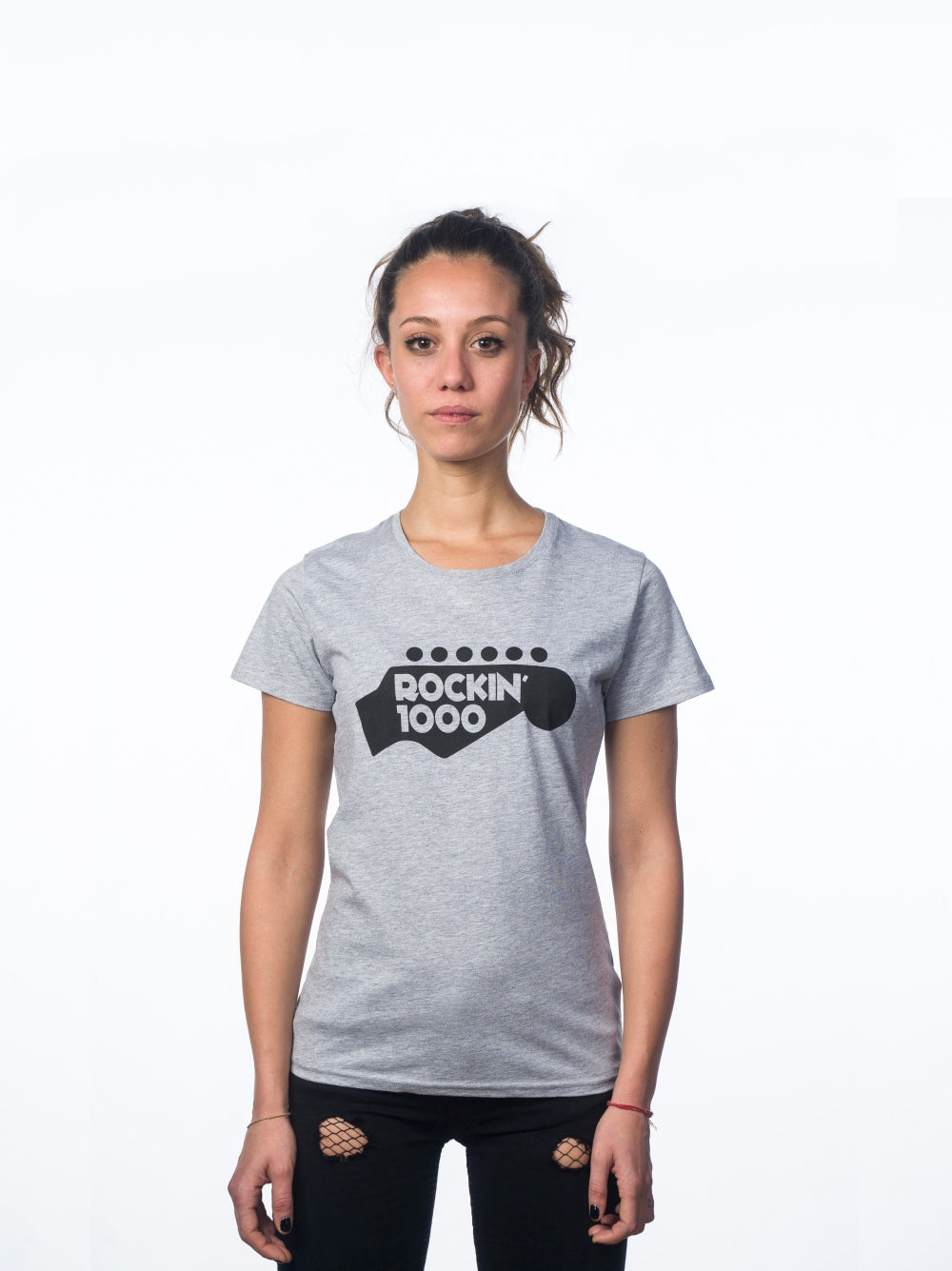 Rockin'1000 Logo Gray T-Shirt Woman