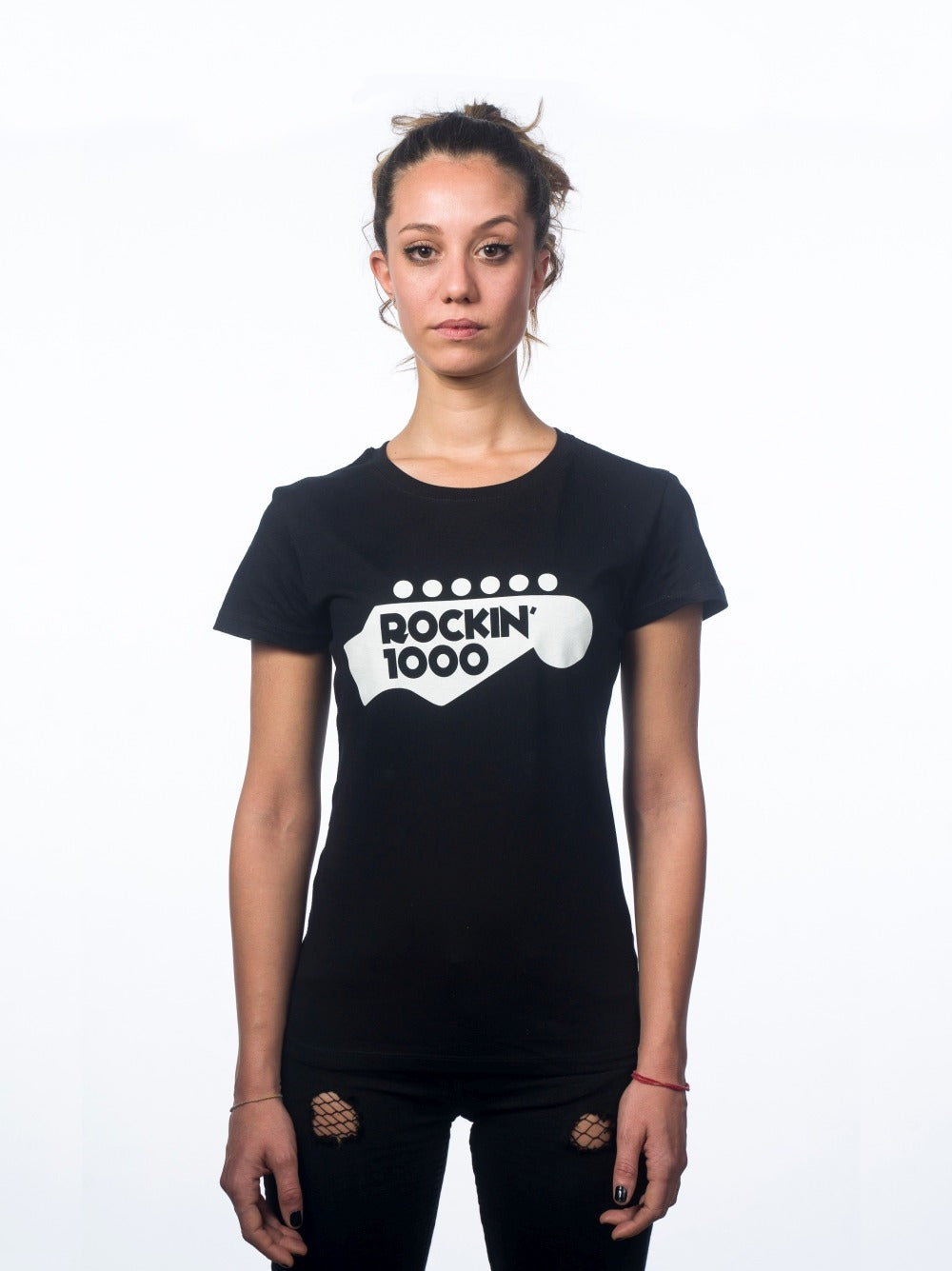 Rockin'1000 Logo Black T-Shirt Woman