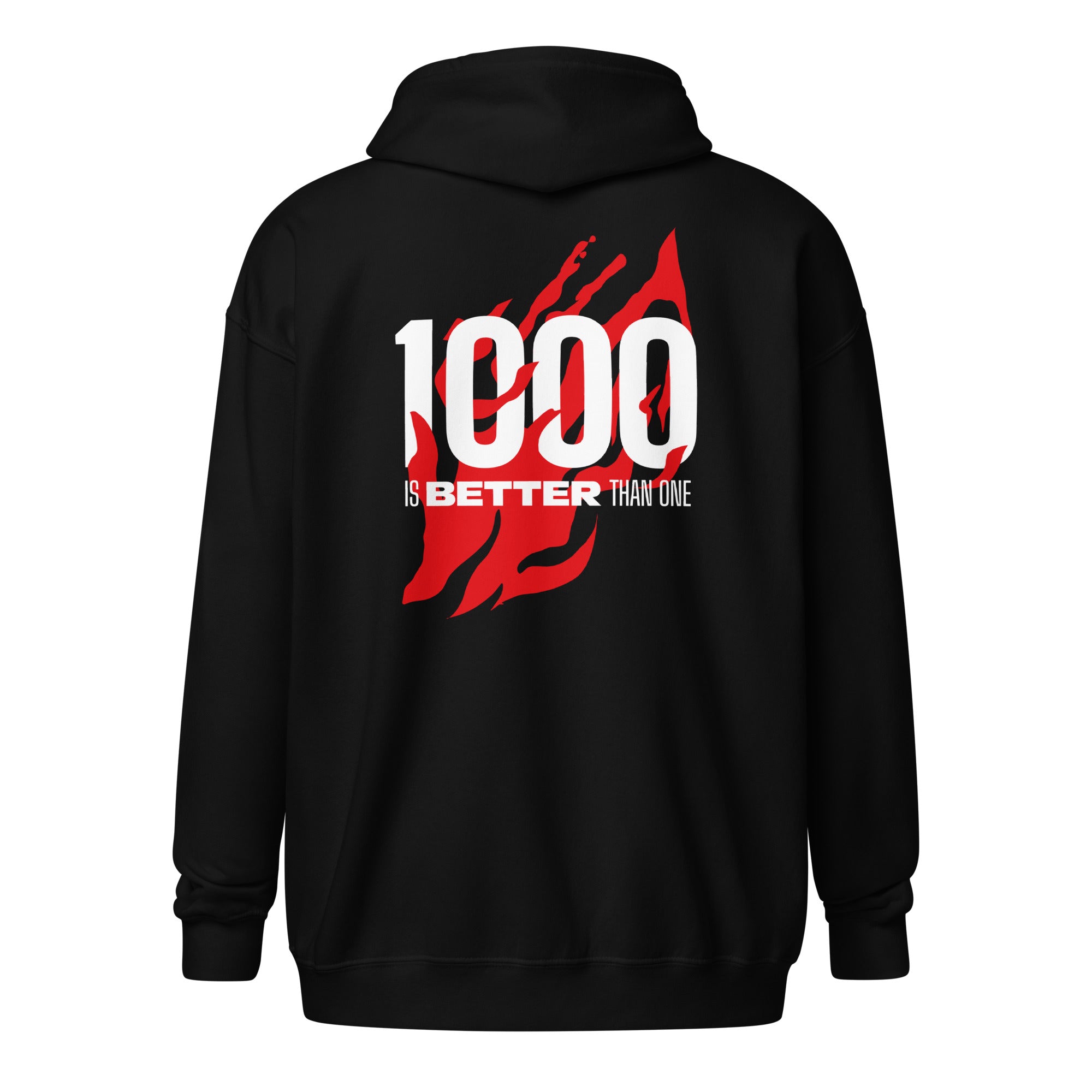 Side and Back Logo Zip Hoodie