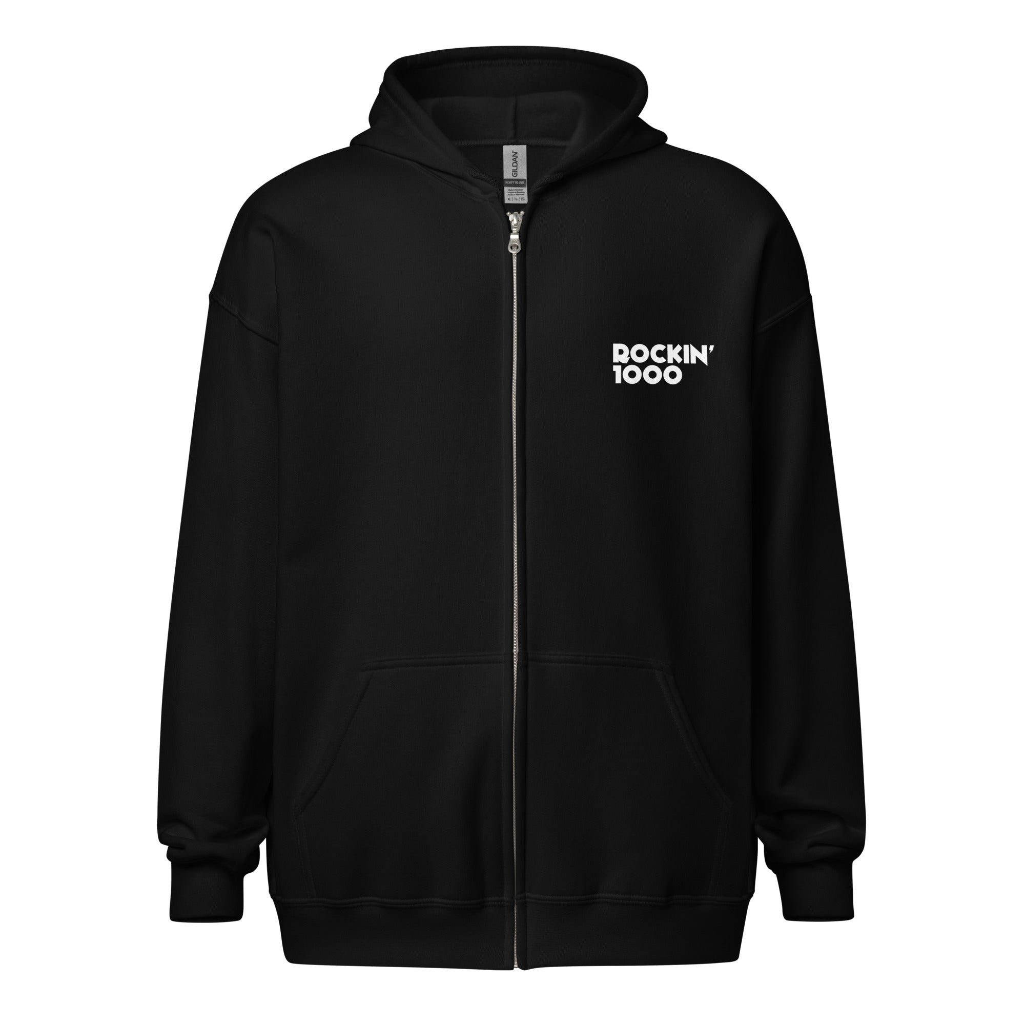 Side and Back Logo Zip Hoodie